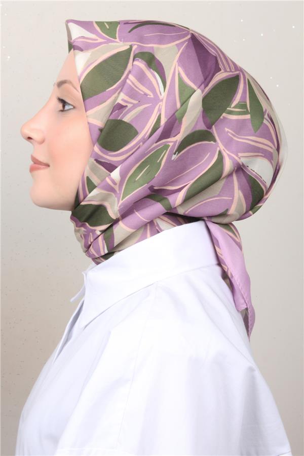 Silk Life Soft Pamuk Eşarp 4128-7 Lila 