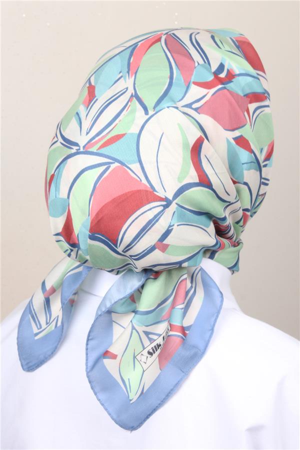 Silk Life Soft Pamuk Eşarp 4128-9 İndigo