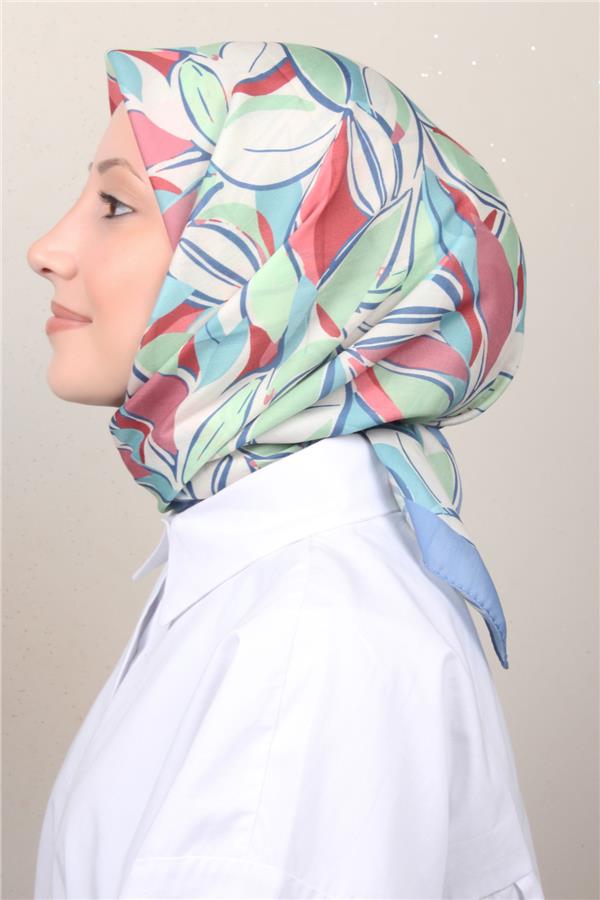 Silk Life Soft Pamuk Eşarp 4128-9 İndigo