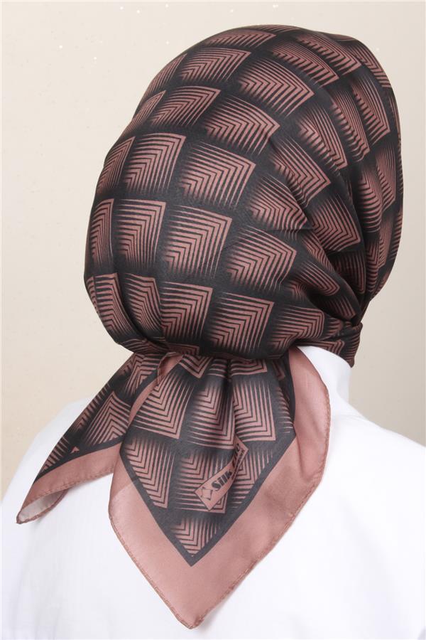 Silk Life Soft Pamuk Eşarp 4129-12 Kahve