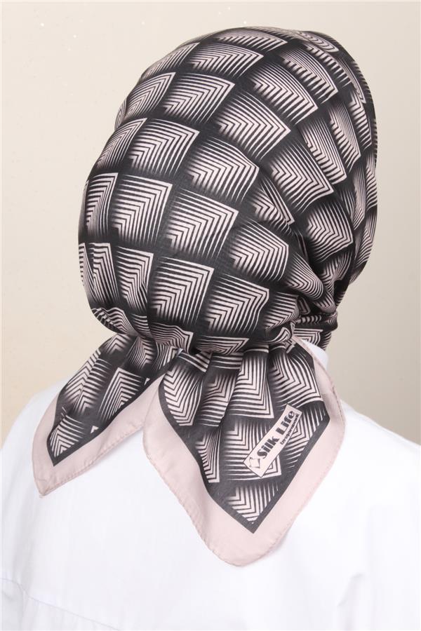 Silk Life Soft Pamuk Eşarp 4129-15 Pudra