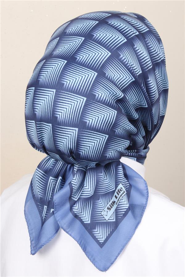 Silk Life Soft Pamuk Eşarp 4129-16 Kot Mavisi