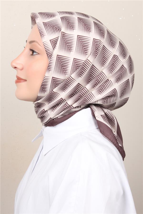 Silk Life Soft Pamuk Eşarp 4129-3 Kahve