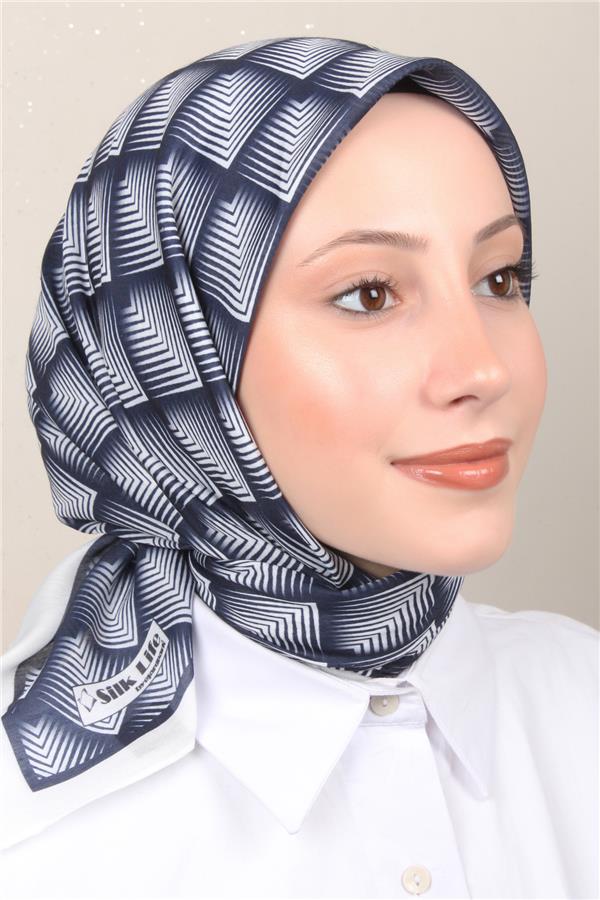 Silk Life Soft Pamuk Eşarp 4129-6 Beyaz