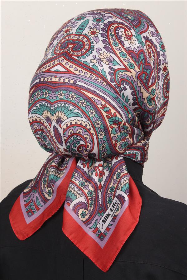 Silk Life Soft Pamuk Eşarp 4130-4 Kırmızı