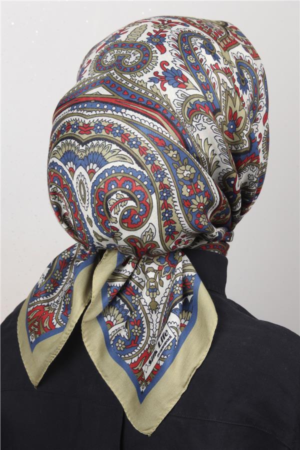 Silk Life Soft Pamuk Eşarp 4130-6 Yeşil 