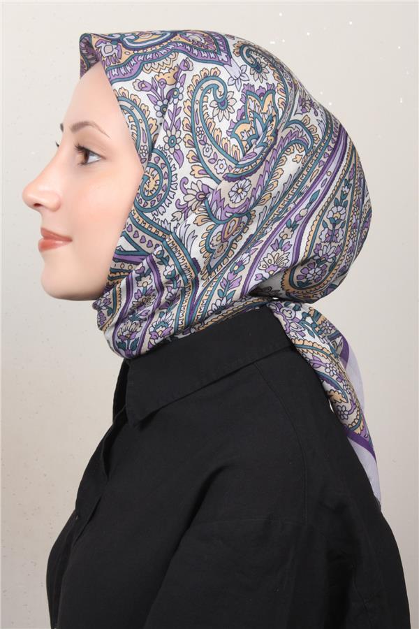 Silk Life Soft Pamuk Eşarp 4130-7 Lila