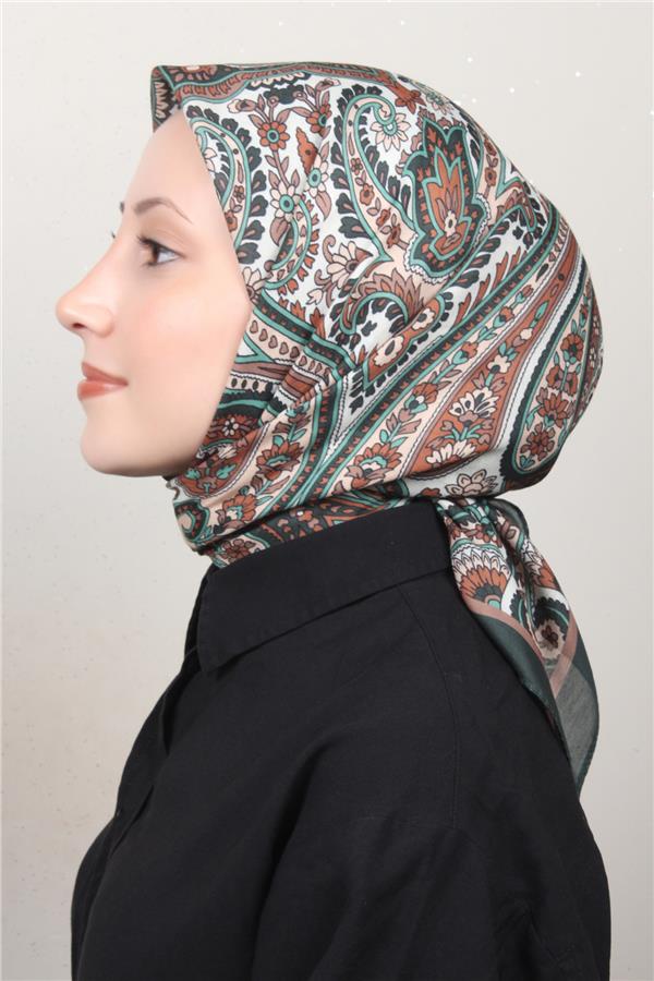 Silk Life Soft Pamuk Eşarp 4130-10 Zümrüt