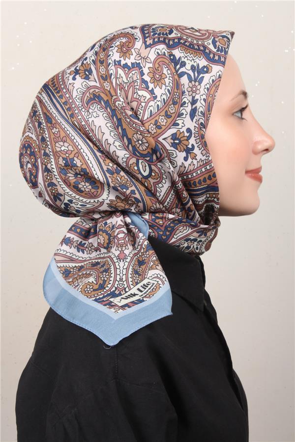 Silk Life Soft Pamuk Eşarp 4130-11 İndigo