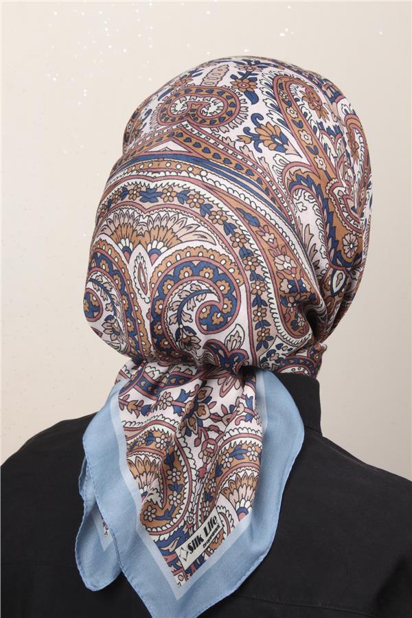 Silk Life Soft Pamuk Eşarp 4130-11 İndigo