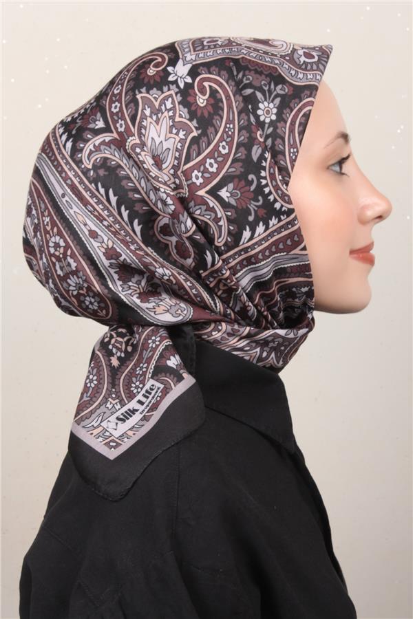 Silk Life Soft Pamuk Eşarp 4130-12  Siyah 