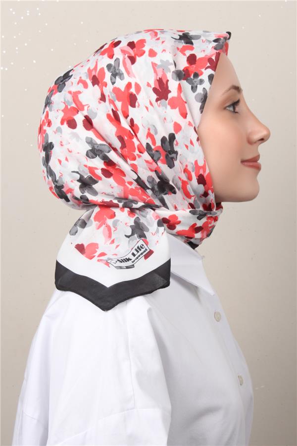 Silk Life Soft Pamuk Eşarp 4131-11 Siyah 