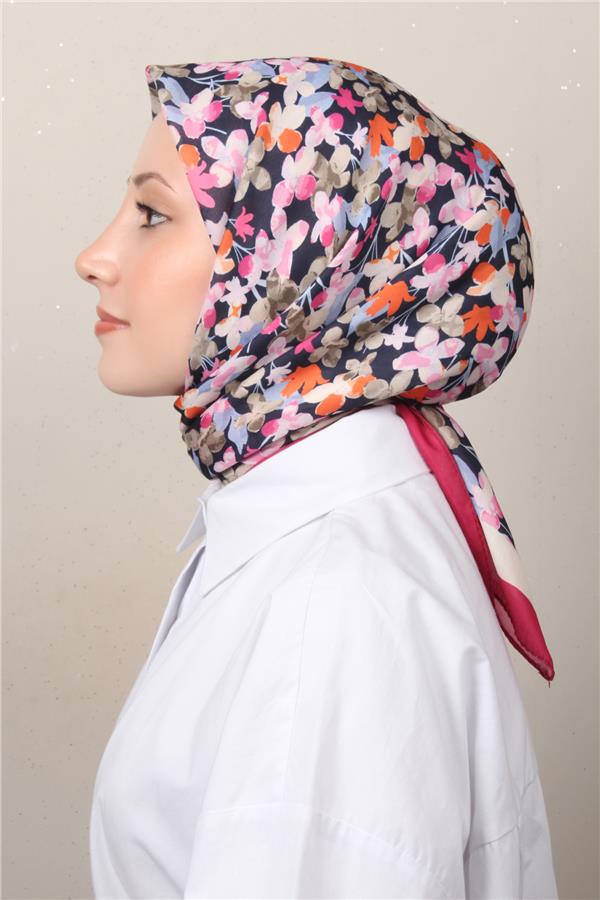 Silk Life Soft Pamuk Eşarp 4131-4 Fuşya