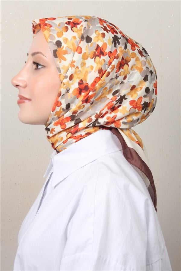 Silk Life Soft Pamuk Eşarp 4131-5 Kahve 