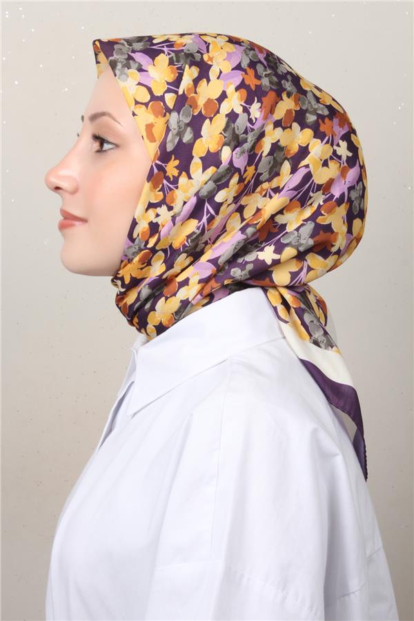 Silk Life Soft Pamuk Eşarp 4131-7 Mor