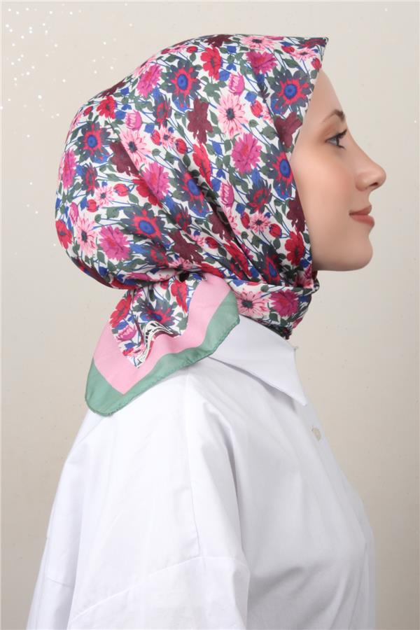 Silk Life Soft Pamuk Eşarp 4132-5 Mint Yeşili 