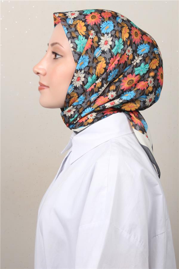 Silk Life Soft Pamuk Eşarp 4132-7 Gri