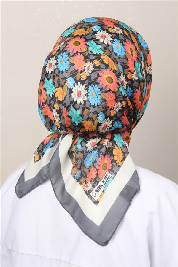 Silk Life Soft Pamuk Eşarp 4132-7 Gri