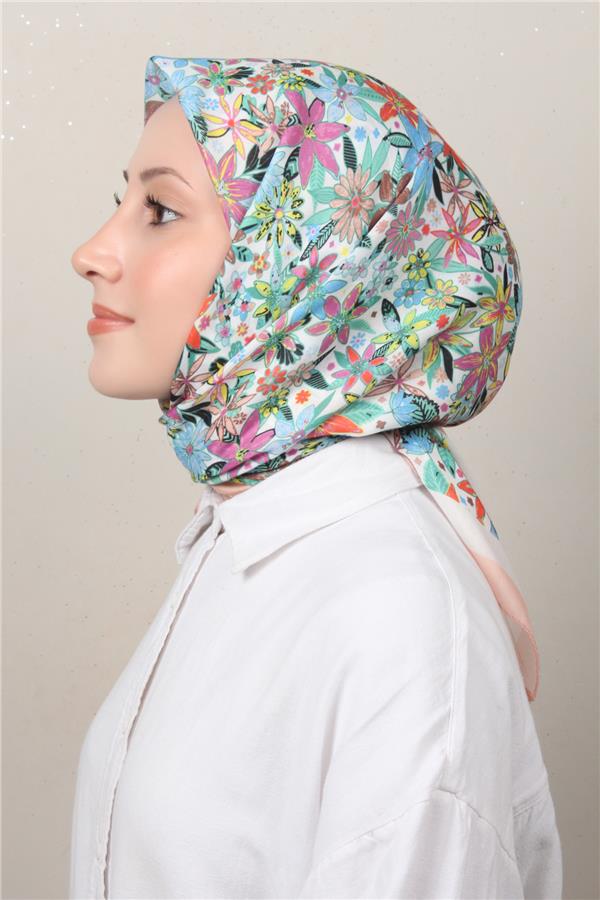 Silk Life Soft Pamuk Eşarp 4133-10 Somon 