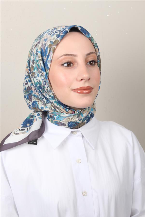 Silk Life Soft Pamuk Eşarp 4133-3 Gri 