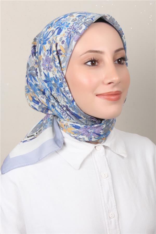 Silk Life Soft Pamuk Eşarp 4133-7 Lila