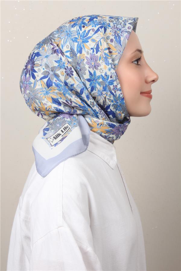 Silk Life Soft Pamuk Eşarp 4133-7 Lila