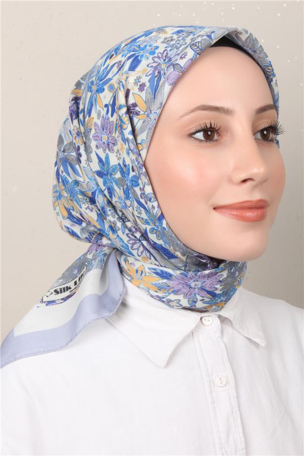 Silk Life Soft Pamuk Eşarp 4133-7 Lila