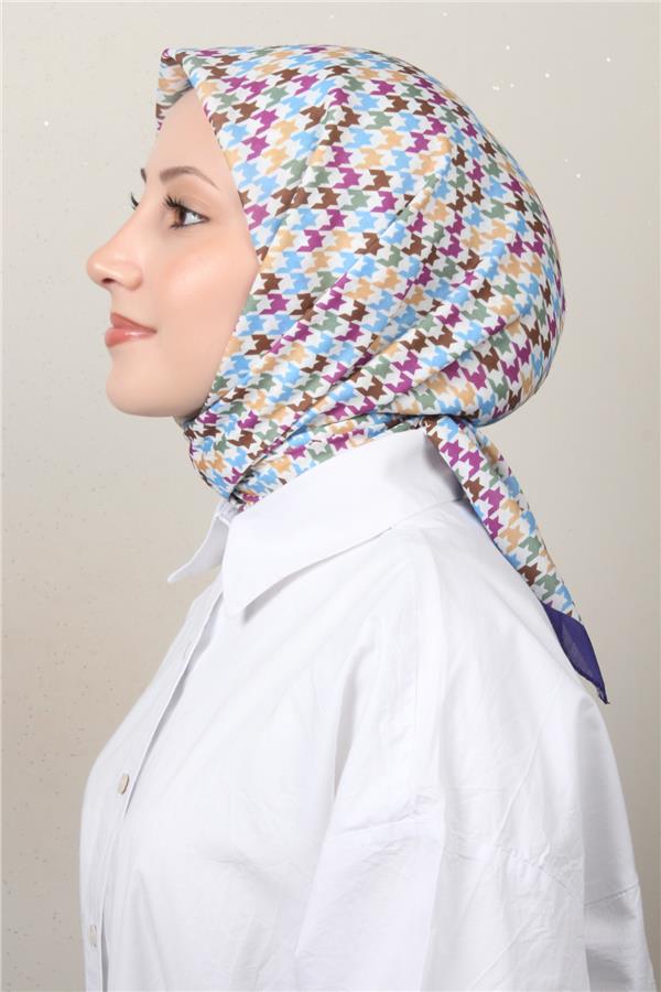 Silk Life Soft Pamuk Eşarp 4140-1 Mor 