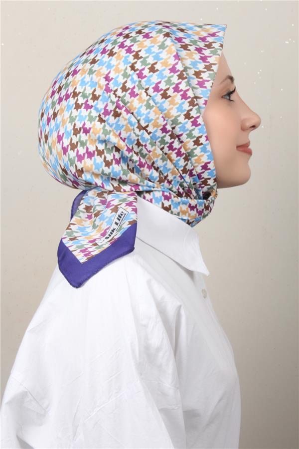 Silk Life Soft Pamuk Eşarp 4140-1 Mor 