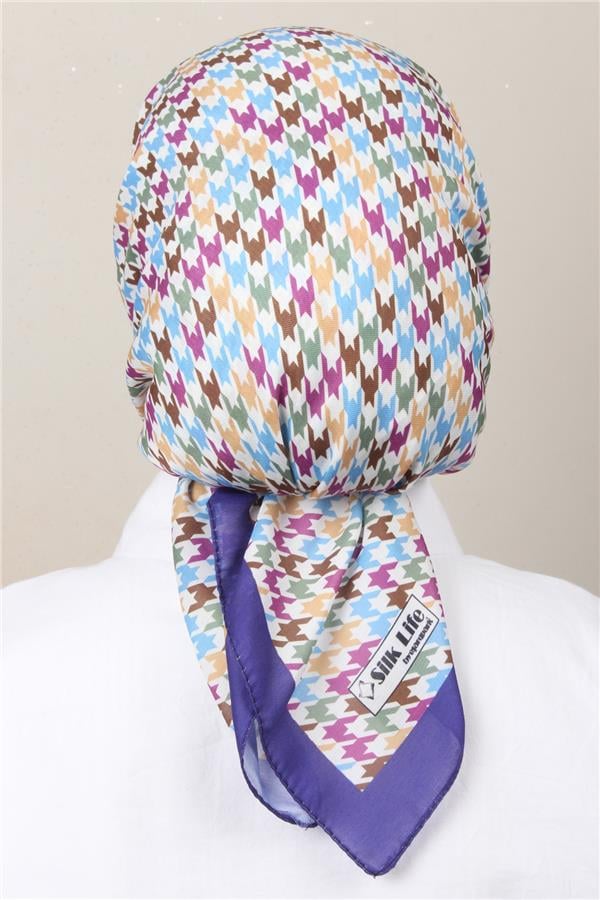 Silk Life Soft Pamuk Eşarp 4140-1 Mor 