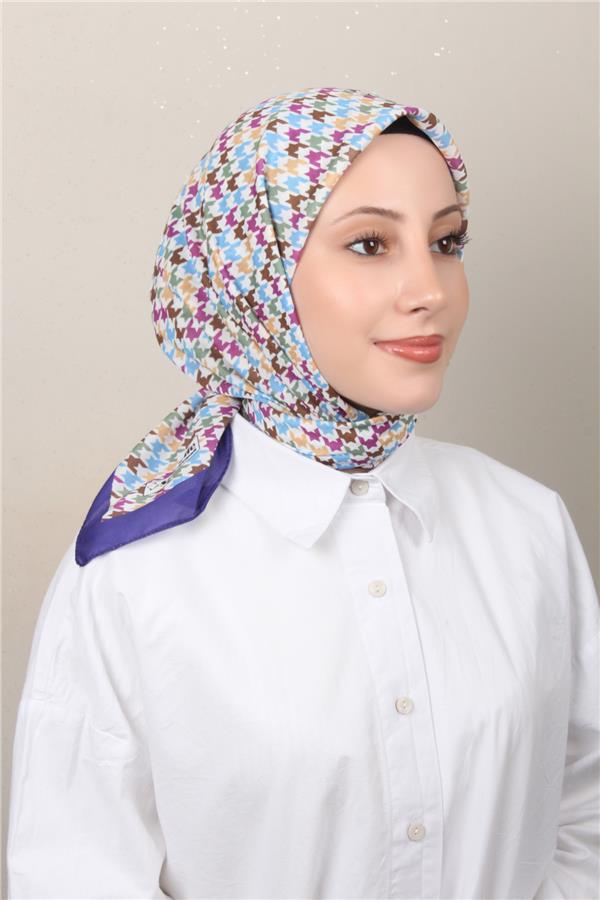 Silk Life Soft Pamuk Eşarp 4140-1 Mor 