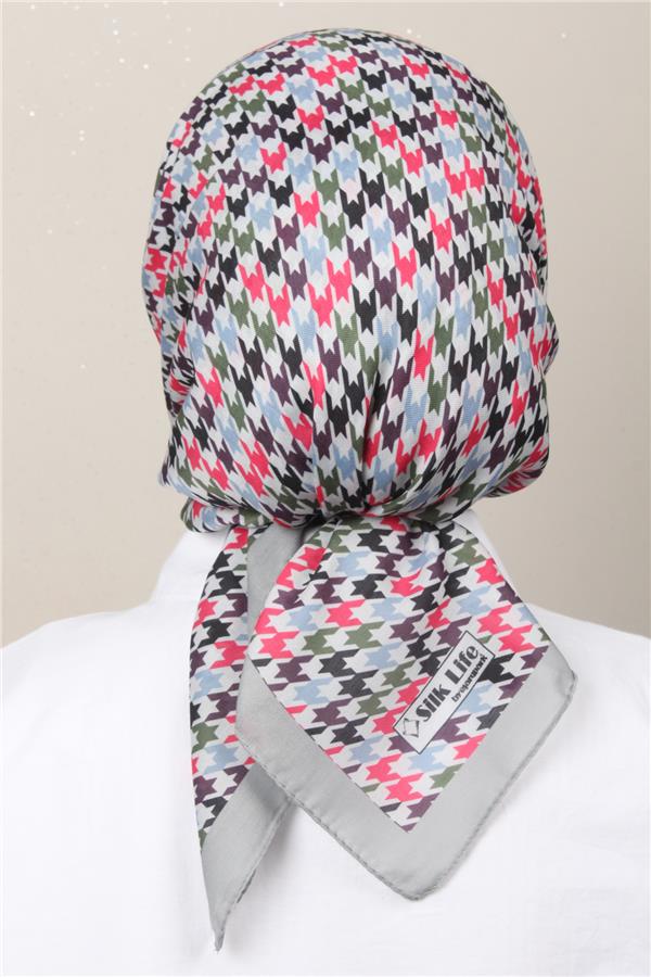 Silk Life Soft Pamuk Eşarp 4140-2 Gri