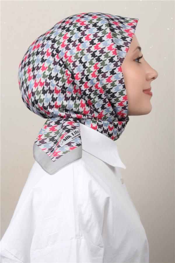 Silk Life Soft Pamuk Eşarp 4140-2 Gri