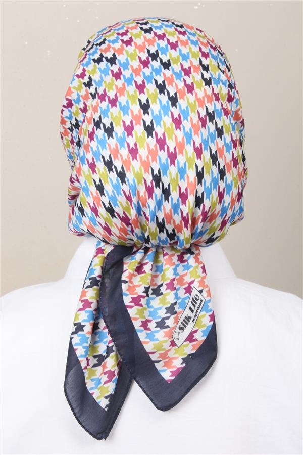 Silk Life Soft Pamuk Eşarp 4140-5 Lacivert 