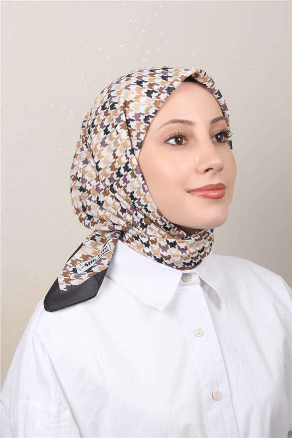 Silk Life Soft Pamuk Eşarp 4140-9 Siyah