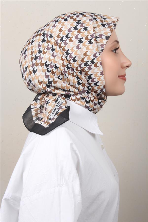 Silk Life Soft Pamuk Eşarp 4140-9 Siyah