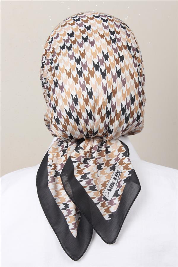 Silk Life Soft Pamuk Eşarp 4140-9 Siyah