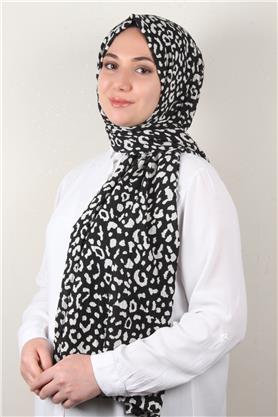 Soft Touch Şal 2744-16 Siyah-Beyaz