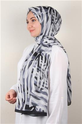 Soft Touch Şal 2750-15 Gri-Siyah