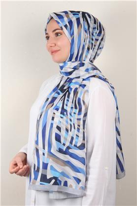 Soft Touch Şal 2750-16 Gri-Mavi