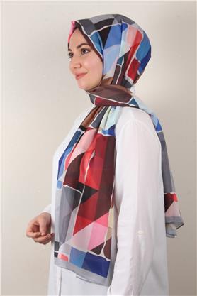 Soft Touch Şal 2751-8 Gümüş