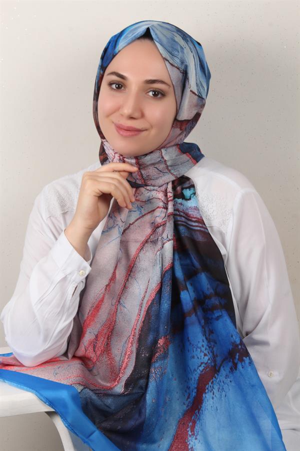 Soft Touch Şal 2775-4 Mavi