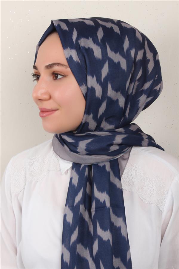 Soft Touch Şal 2776-10 Füme-Lacivert