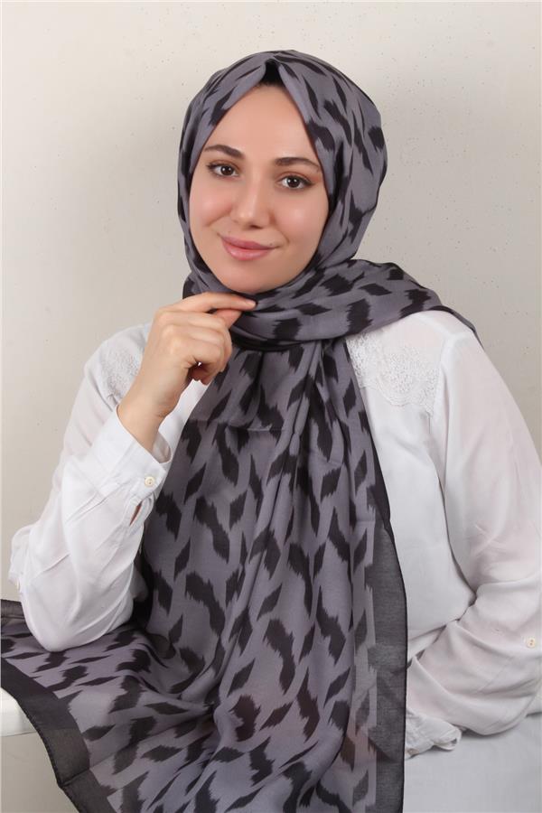 Soft Touch Şal 2776-15 Siyah-Füme