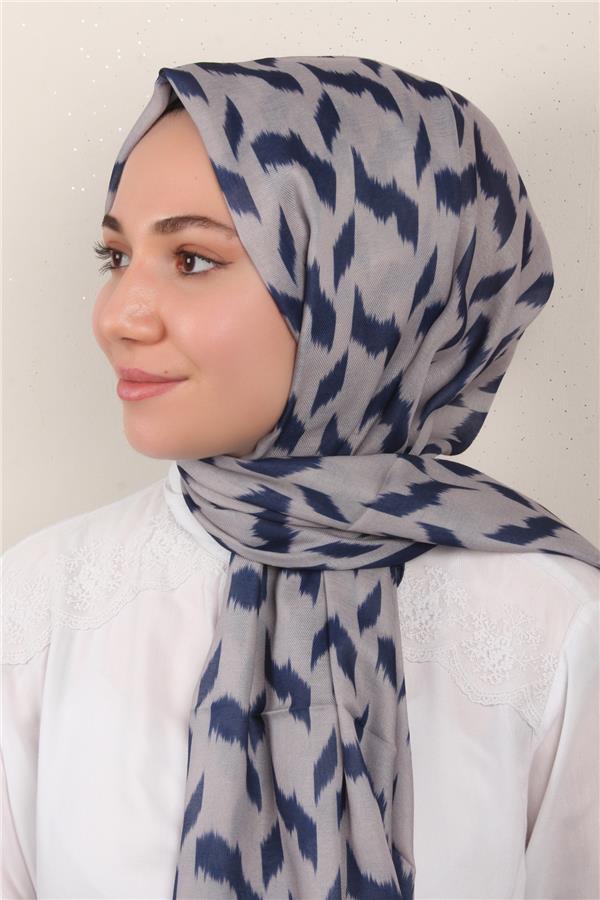Soft Touch Şal 2776-23 Lacivert-Gri