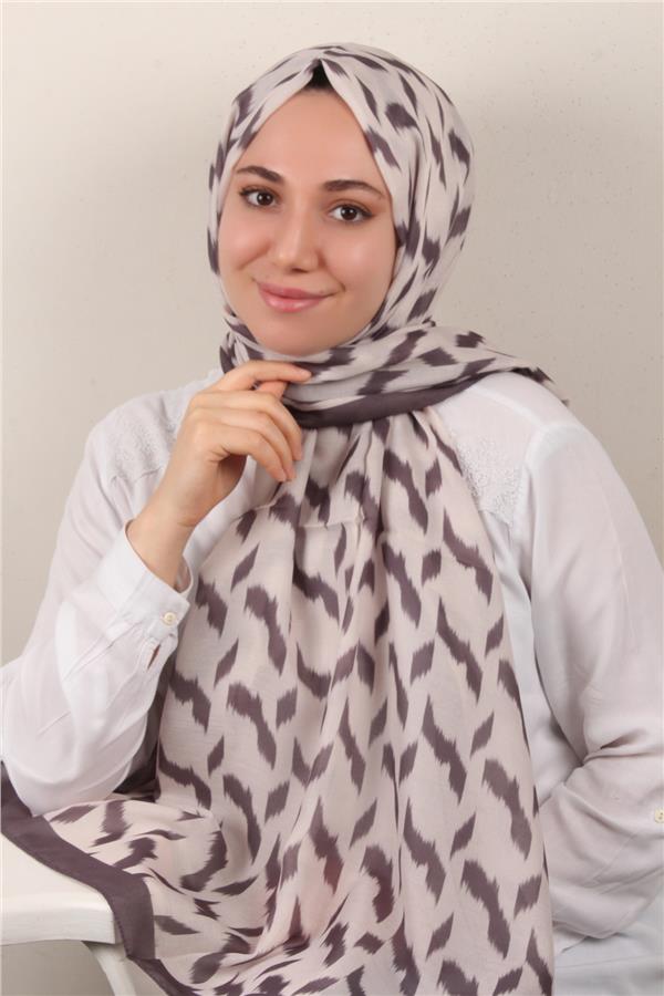 Soft Touch Şal 2776-3 Füme-Krem