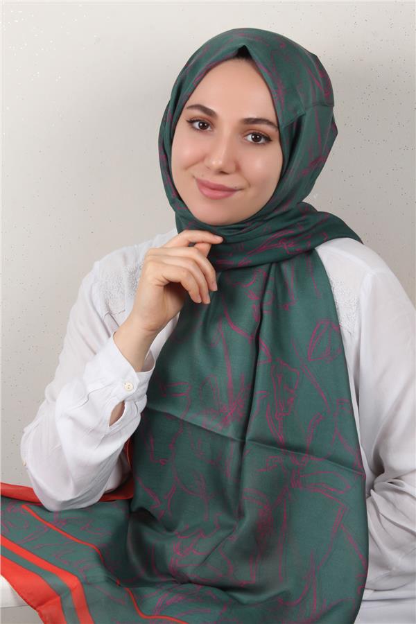 Soft Touch Şal 2777-13 Zümrüt