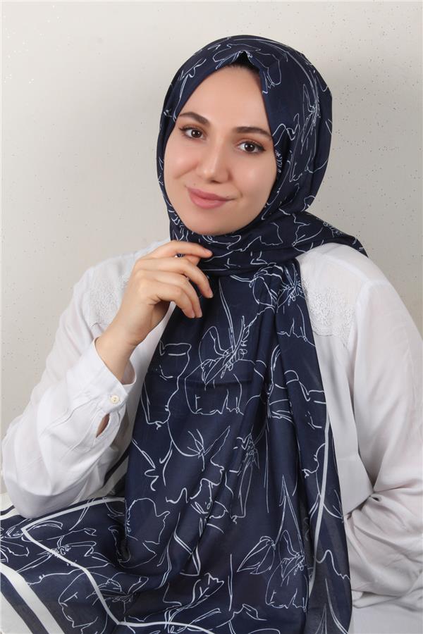 Soft Touch Şal 2777-23 Lacivert