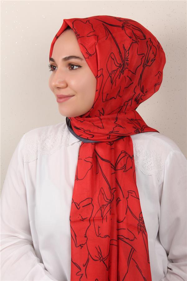 Soft Touch Şal 2777-9 Kırmızı