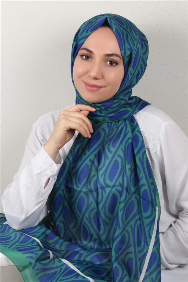 Soft Touch Şal 2778-2 Yeşil-Saks